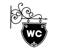 Casiler Toilet Salle Bain Porte Salle Bain Sticker Porte Plaque Décoration Vinyle Décoration Maison Décalque Toilette Étanche Signe Murale