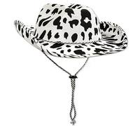 Casiler Vache Imprimeur Large Rim Chapeau Animal Imprimement Cowboy Chapeau Protection du Bougly Cow-Girl Festival De Festival