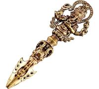 Casiler Vajra Dorge Bouddhiste en Laiton Fait À Main, Outil Rituel Bouddhiste Vintage Tibétain, Fournitures Religieuses Bouddhistes Tibétaines
