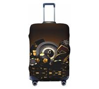 Casino Cards - Housses de bagage de voyage - Housses élastiques pour valises de protection pour bagages de 45 à 32 cm, Noir, X-large