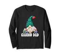 Casino Dad Graphic for Men Las Vegas Trip Gambler GNOME Manche Longue