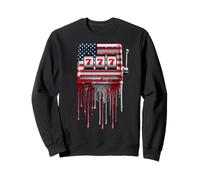 Casino Gambling Vegas Drapeau américain USA Drip Graffiti Lover Sweatshirt