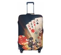 Casino Jetons de poker Housse de bagage de voyage - Housse de protection élastique pour valise 45,7 à 81,3 cm, Noir/blanc, Small