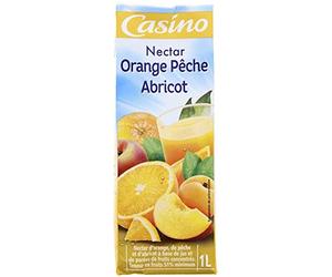 Casino Nectar Orange, Pêche et Abricot, 1L