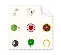 Casino Petit Élément Illustration Lunettes Chiffon Chiffon de Nettoyage Nettoyant pour écran de téléphone 5 pcs Cadeau