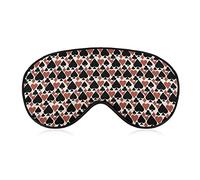 Casino Poker Card Masque de Sommeil Doux Bandeau Portable Masque pour les Yeux avec Sangle Réglable pour Hommes Femmes