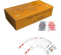 Casino - Professionnel - Cartes à jouer - 60 x 55 cartes à jouer - 30 x rouge & 30 x bleu - 9,2 x 5,9 cm