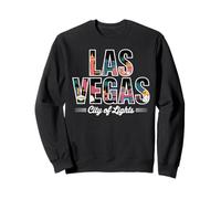 Casino rétro de Las Vegas City of Lights Casino de Las Vegas Sweatshirt