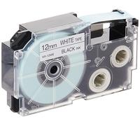 Casio 12mm Label Printer Cartridge Black Print on White Tape