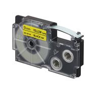 Casio 9mm Label Printer Cartridge Black Print on Yellow Tape
