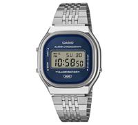 Casio A140WE-2AEF Montre Numérique Classique Bracelet Argent/Bleu