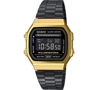 Casio A168WEGB-1BEF Vintage Iconic 36mm Multifonction Quartz Unisexe Noir Doré
