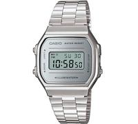 Casio A168WEM-7EF Vintage Iconic 36mm Multifonction Quartz Unisexe Argent Arg...