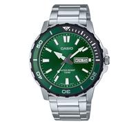 Casio Analog Acier Inoxydable Cadran Vert À Quartz MTD-125D-3AV Montre Homme