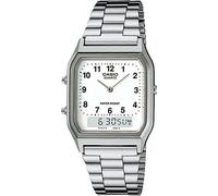 Montre Chronographe Homme Casio Classic Collection AQ-230A-7BMQYES blanc / argent