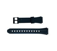 Casio Bracelet original noir pour modèle F-201W-1A en silicone souple durable | Remplacement parfait avec boucle de 18 mm et largeur maximale 22 mm, Taglia Unica, Caoutchouc, Pas de gemme