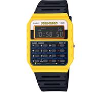 Casio CA-53WPC-1B Montre numérique, fonction de calcul à 8 chiffres, modèle de collaboration PAC-MAN, bracelet en résine biomasse, unisexe, jaune x noir, modèle outre-mer