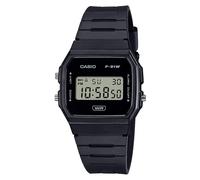Casio Cadran Numérique Noir (38,2 Mm) / Bracelet Noir En Résine F-91WB-1AEF