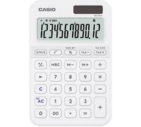 Casio Calculatrice de bureau MS-20YC 12 chiffres panneau solaire et pile blanc