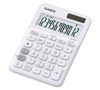 CASIO Calculatrice de bureau MS-20 - solaire/pile, 12 chiffres, écran LCD, blanc