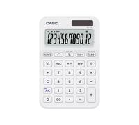 Casio Calculatrice de bureau MS-20YC - 12 chiffres - Grand écran - Mémoire 3 touches - Blanc