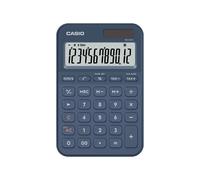 Casio Calculatrice de bureau MS-20YC - 12 chiffres - Grand écran - Mémoire 3 touches - Bleu Marine