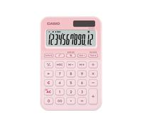 Casio Calculatrice de bureau MS-20YC - 12 chiffres - Grand écran - Mémoire 3 touches - Rose Clair