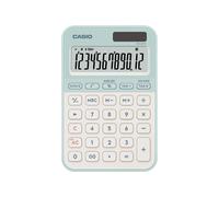 Casio Calculatrice de bureau MS-20YC - 12 chiffres - Grand écran - Mémoire 3 touches - Vert Clair