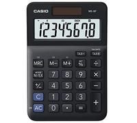 Casio MS-8F Calculatrice de bureau noir Ecran: 8 à pile(s), solaire (l x H x P) 101 x 148.5 x 27.6 mm