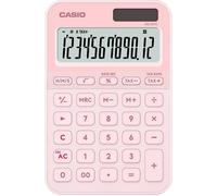 Casio Calculatrice de bureau MS-20YC – compacte, avec calcul de l'heure – Rose clair