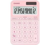 Casio Calculatrice de bureau MS-20YC – compacte, avec calcul de l'heure – Rose clair