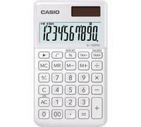CASIO Calculatrice de poche SL-1000 SC-WE solaire/à piles blanche