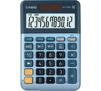 Casio Calculatrice de bureau MS120EM – Alimentée par batterie solaire – Bleu