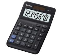 Casio Calculatrice de bureau MS-8F noir – Écran 8, piles et solaire – 149×101×148.5 mm