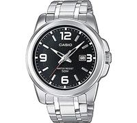 Casio Montre MTP-1314PD-1A, étanche, éclairage LED, résistante aux chocs, Noir Homme