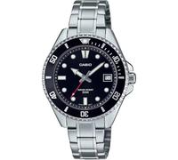 Casio Collection - Montre à Quartz pour Homme Casual Bracelet et boîtier en Acier Inoxydable Gris Affichage analogique Noir - MDV-10D-1A1
