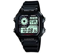 Casio Montre AE-1200WH-1AVEF Chronographe Alarme Résistante à l'eau 10 Bar Homme Noir