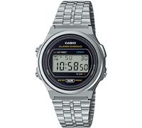 Casio Collection Vintage Montre numérique unie avec bracelet en acier inoxydable