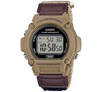 CASIO Collection W-219HB-5A Montre Bracelet Couleur : Marron Cadran LCD Noir Homme