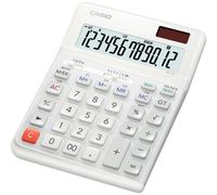 Casio DE-12E-WE Calculatrice de bureau blanc Ecran: 12 à pile(s), solaire (l x H x P) 140 x 188 x 35