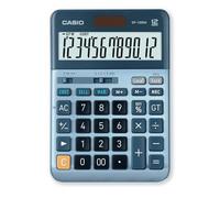 Casio Calculatrice de bureau DF-120EM – Écran 12, solaire, 126 x 179 mm – Bleu