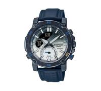 Casio Edifice Alphatauri Limited Edition Montre Homme Chrono Acier Cuir Bleu ECB-20AT-2AER