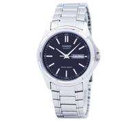 Casio Enticer À Quartz Cadran Noir Acier Inoxydable MTP-1239D-1ADF Montre Homme