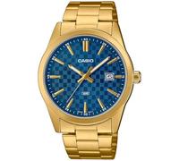 CASIO Date Carbon Look DIAL Gold Serie-Blue