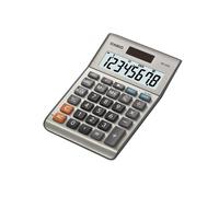 Casio Extra Large Display Calculator Silver Metallic Battery & Solar MS-80B NEUF