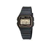 Casio F91WG-9 Montre numérique rétro pour homme avec bracelet Noir et cadran doré.