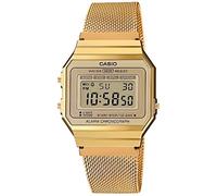 Casio Femme Digital Montre avec Bracelet en Acier Inoxydable A700WEMG-9AEF A700WEMG-9AEF