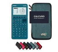 Casio fx-7400GIII avec Housse de Protection WYNGS Incluse Turquoise - Calculatrice Graphique - Pack de Base