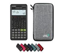 Casio fx-82ES Plus 2nd Edition avec Housse de Protection WYNGS Incluse Gris Clair - Calculatrice Scientifique - Pack de Base