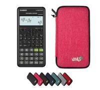 Casio fx-82ES Plus 2nd Edition avec Housse de Protection WYNGS Incluse Rose - Calculatrice Scientifique - Pack de Base